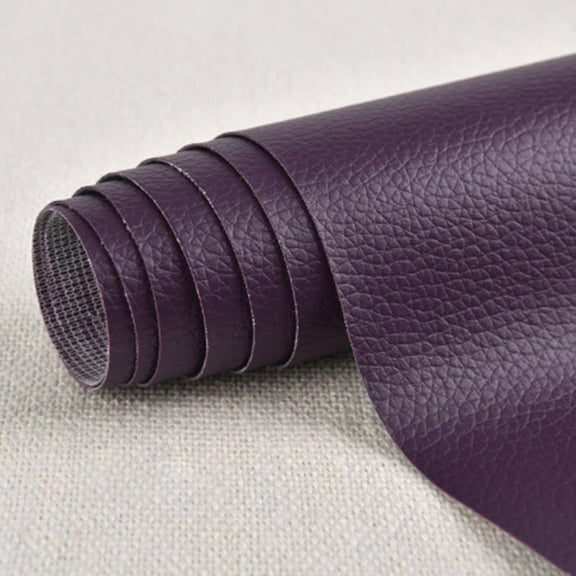 Zhuge Dark Purple Self-Adhesive Leather Repair Patch (23.6X9.8 Inch), All-Purpose Vinyl Tape for Couches, Furniture, Car Seats, Cabinets, Walls & Handbags, 1 Sheets