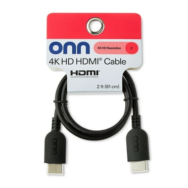 onn 2’ 4K HD HDMI Cable