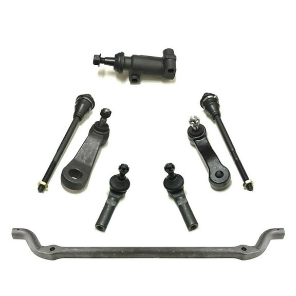 8 Pcs Steering Kit Center Link with Idler Arms, Inner & Outer Tie Rod Ends, Pitman Arm W/4 Grooves Fits select: 1999-2007 CHEVROLET SILVERADO, 2000-2006 CHEVROLET TAHOE