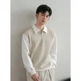 thumbnail image 4 of Polo de sudadera con media cremallera para hombre, ropa de calle, citas sociales, top coreano de otoño e invierno, ropa de hombre elástica de manga larga japonesa, 4 of 4