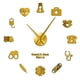 thumbnail image 5 of DIY reloj de pared grande 3D espejo superficie hogar Oficina habitación decoración enfermera herramienta dorado Zulema DIY 3D Wall Clock, 5 of 8