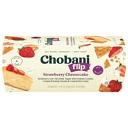 Chobani Flip Low-Fat Greek Yogurt, Strawberry Cheesecake With 1og of Protein, 4.5oz Plastic Cup 4-pack