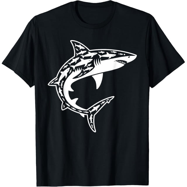 Disfraz de tiburón fresco para hombres y mujeres, camiseta de gran amante del tiburón blanco