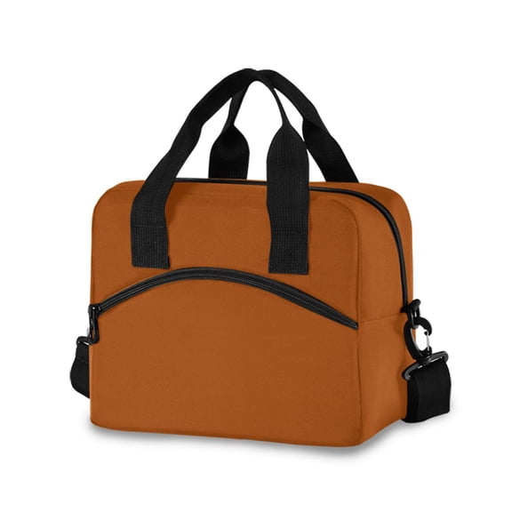 joogoo Brown Insulated Lunch Bags Reusable Cooler Box with Shoulder Strap