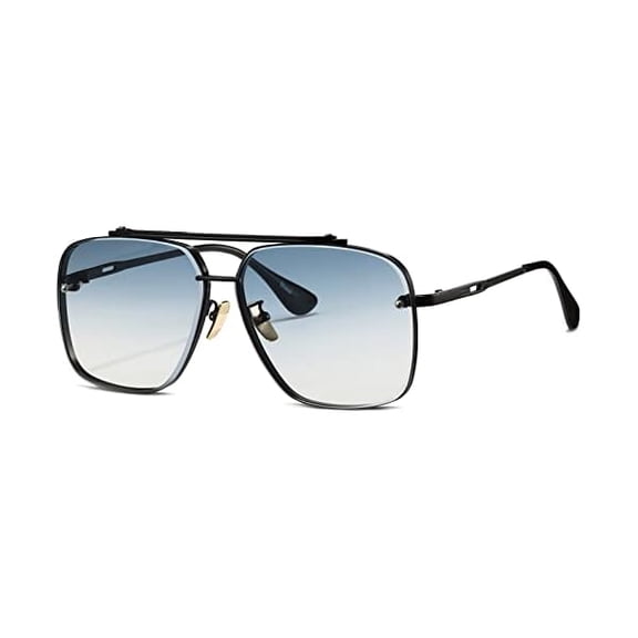 Fashion Oversized Square Aviator Gradient Sunglasses For Men Women Vintage Metal Sun Glasses 63mm