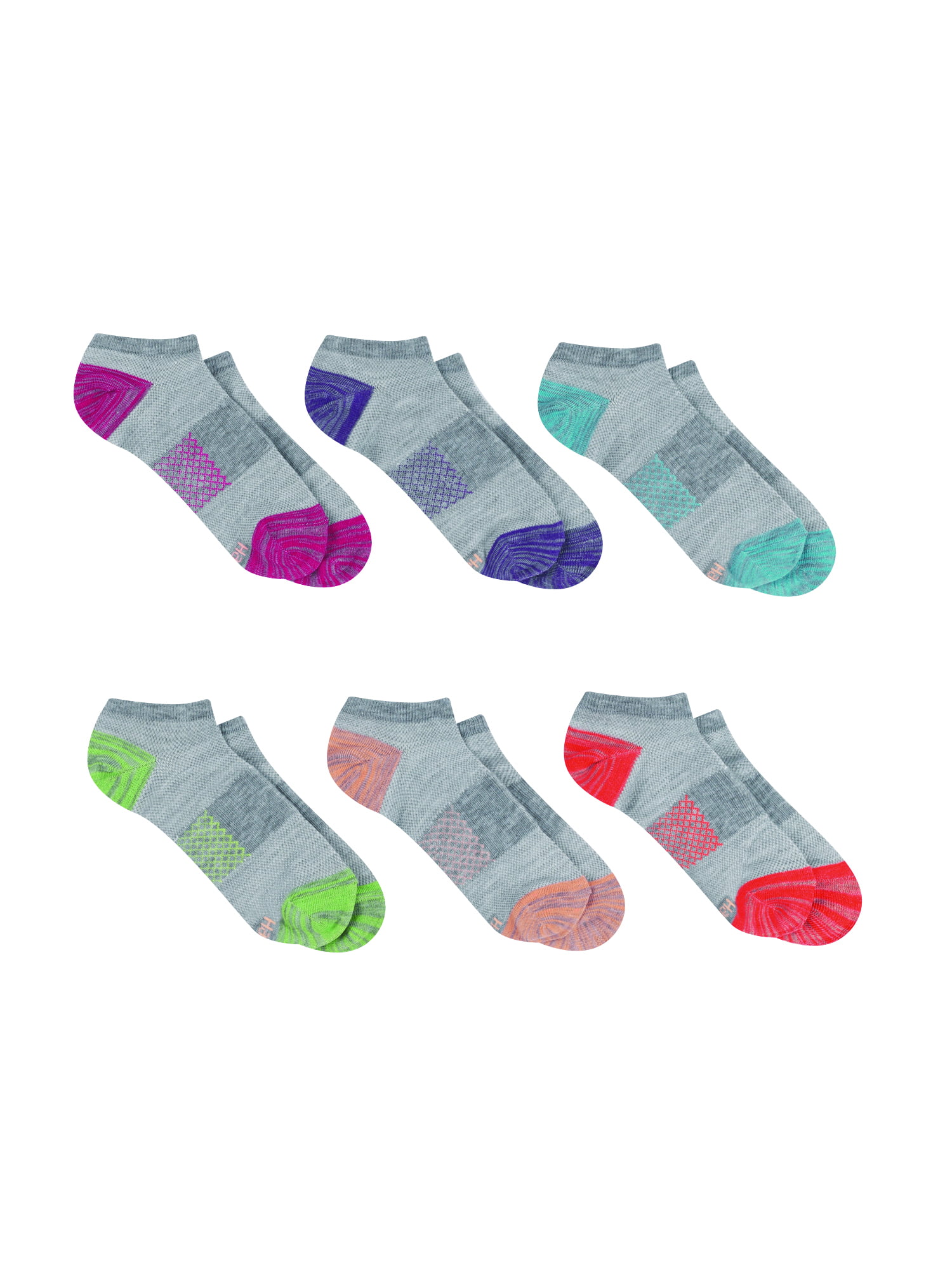 Hanes womens Lightweight Breathable Ventilation Ankle Socks 6-pair Pack 