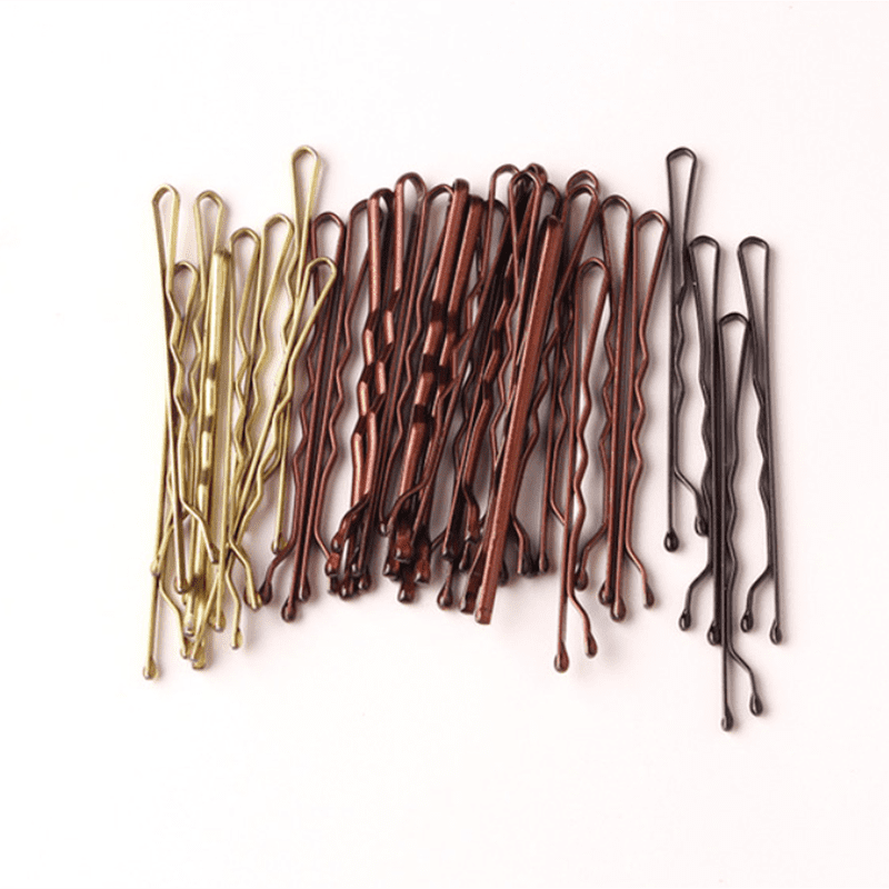 24/50pcs Black Hairpins For Women Hair Clip Lady Bobby Pins Invisible Wave Hairgrip Metal Hairclip Makeup Bangs Fixed Hairgrips