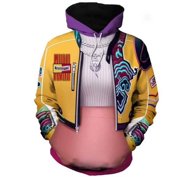 Pop Idol Fantasy Hunter Cosplay Hoodie, Stage Inspired Costume Sweatshirt for Halloween Dress Up