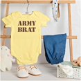 thumbnail image 3 of Army Brat Funny Military USA Child Romper Boys or Girls Infant Baby Brisco Brands NB, 3 of 6