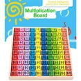 thumbnail image 2 of Table de Multiplication en Bois 10x10 Jouets Éducatifs Mathématiques en Bois Jeu de Casse-Tête Bloc Bébé, 2 of 7