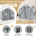 thumbnail image 6 of Costway  Kids Play Tent with Door Curtains Windows Star Lights Colorful Flags Padded Mat Gray, 6 of 10