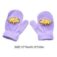 thumbnail image 2 of Qarigey 1 par de manoplas para niños, calentador de manos para niños y niñas, accesorio de ropa, patrón de dinosaurio, manopla para niños Type3 NO3, 2 of 6