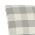 thumbnail image 3 of Benjara BM195047 Wooden Dining Chairs with Plaid Pattern Fabric Upholstery, Gray & White - Set of 2, 3 of 5