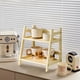 thumbnail image 5 of Rack de doble capa para sobremesa - Organizador de madera para oficina, cocina y dormitorio - 27x28,5x18cm en negro, marrón, verde, beige, gris, 5 of 6