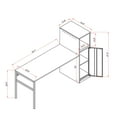thumbnail image 6 of Adjustable L-Shaped Computer Desk with File Storage, Home Office Writing Table and File Storage Cabinet Set in Black Finish, 6 of 6