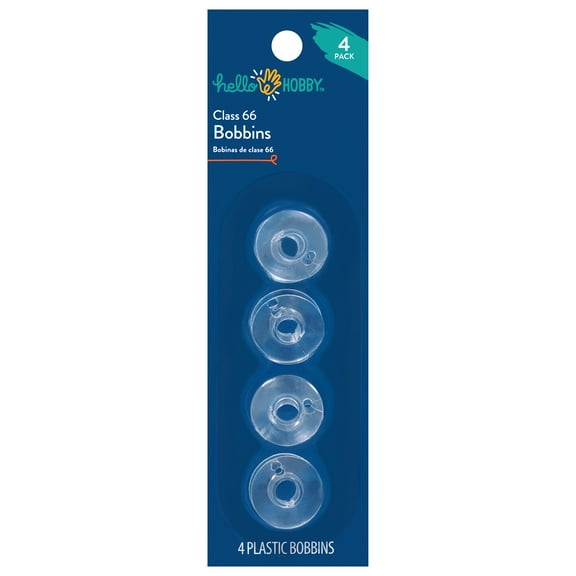 Hello Hobby Class 66 Transparent Plastic Bobbins, 4 Count