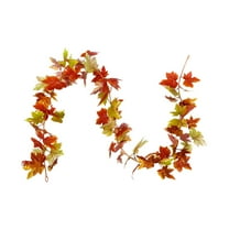 Cheapark Artificial Maple Leaf Vine Garland With Faux Fall Leaves For Halloween Thanksgiving Home Wall Mantle Decor