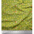 thumbnail image 1 of Soimoi Green Cotton Voile Fabric Insect,Acorn & Leaves Clip Art Fabric Prints by Yard 42 Inch Wide, 1 of 3