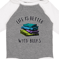 thumbnail image 4 of Inktastic Life's Better with Books Boys or Girls Long Sleeve Baby Bodysuit, 4 of 5