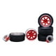 thumbnail image 5 of 4x piezas de repuesto, llantas hexagonales, repuestos, neumáticos de goma 1/64, neumáticos planos y ruedas para DIY Accs RC Hobby, coches, vehículos, rojo Sunnimix Run Flat Neumáticos Rueda Llanta, 5 of 7