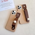 thumbnail image 2 of Compatible with iPhone 14 Pro Max Wrist Strap Case PU Leather Bracelet Adjustable Wrist Strap Kickstand Bumper Cute Luxury Fashion Protection Shockproof Cover for Women Girls, 2 of 7