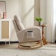 thumbnail image 6 of Modern Rocking Chair with High Back & Side Pocket, Nursery Glider Upholstered Armchair, 300 lbs Capacity, 6 of 14