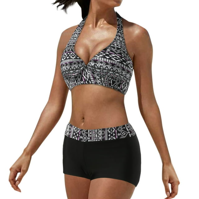 Gibobby Traje de Baño Sexy Bikini Bikini sexy 2023 Traje de baño Mujer Traje de baño Push Up Bikini Set Tanga Traje de baño brasileño Ropa de playa(Negro,XL)