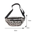 thumbnail image 2 of Yucurem Fashion Women Flannel Leopard Print Crossbody Bag Casual Waist Packs (A), 2 of 10