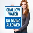 thumbnail image 2 of Shallow Water No Diving Allowed Sign, Pool Sign,, 2 of 8