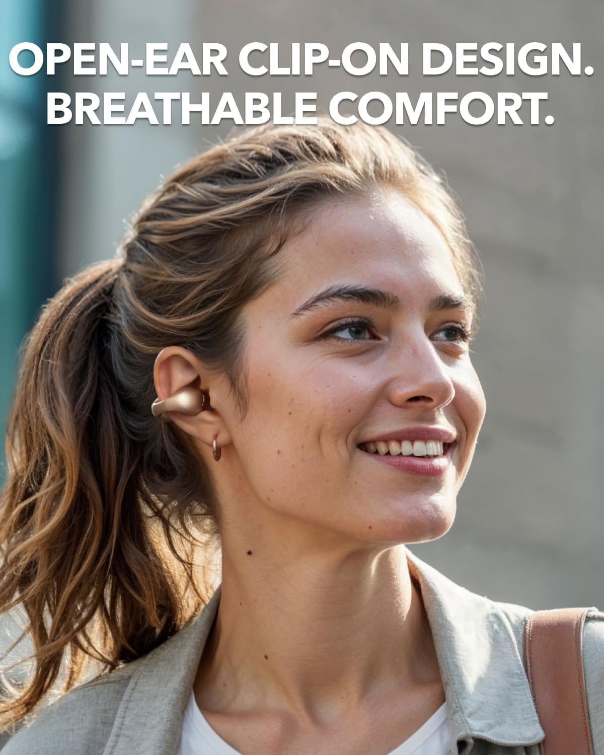 Soundcore C40i by Anker, Open-Ear Earbuds, Clip-On Headphones, Desert Bronze