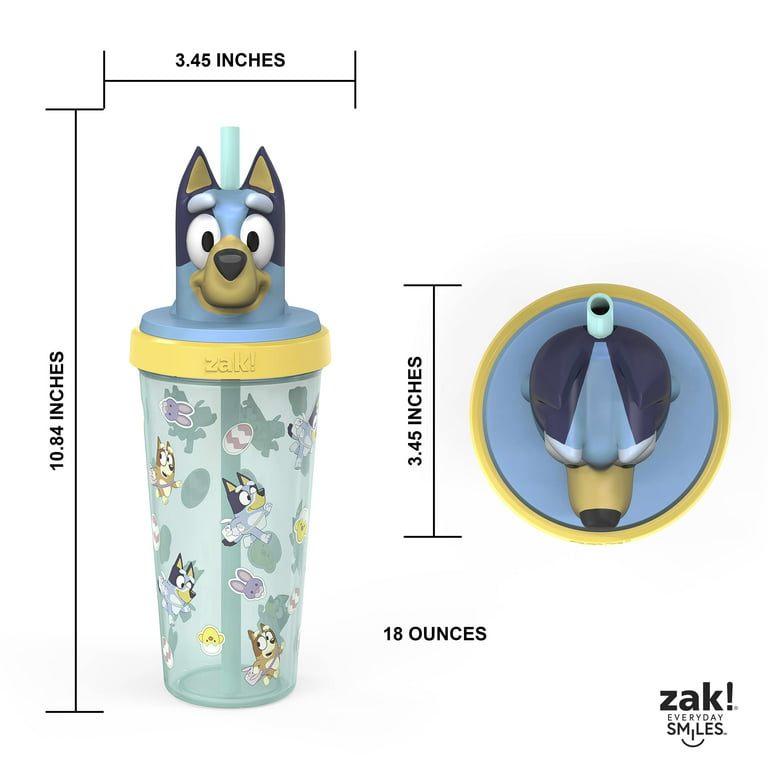 NEW Zak! Bluey Easter Theme Tumbler / Cup With Straw For Kids
