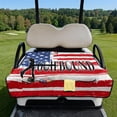 thumbnail image 2 of HUIACONG US Flag Golf Golf Cart Seat Covers Anti-Slip 4 Pocket Golf Cart Seat Covers Club Car Comfortable Portable Fit Most Cars EZGO Yamaha Club Car, 2 of 7
