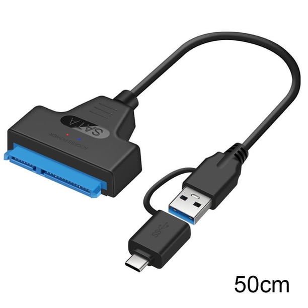 Cable De Disco Duro 2 En 1 Cable De Carga Usb Adaptador Usb 3.0 Tipo C A Sata Cable De Disco Duro Hdd Ssd De 2,5 Pulgadas Methold EL012414-00
