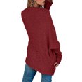 thumbnail image 3 of Oversized Open Front Female Casual Loose Knit Cardigan, 3 of 3