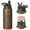Black-3, variant on Leopard Print Insulated Stainless Steel Water Bottle with Straw & Cleaning Brush – 18 Oz | Leakproof, BPA-Free, 304 Stainless Steel, Wide Mouth, Travel Mug for Car, Gym, Office