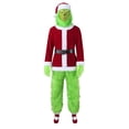 thumbnail image 1 of Gorro de Grinch, ladrón navideño, monstruo de pelo verde, máscara de Grinch, disfraz navideño de Grinch, película de cosplay, 1 of 5