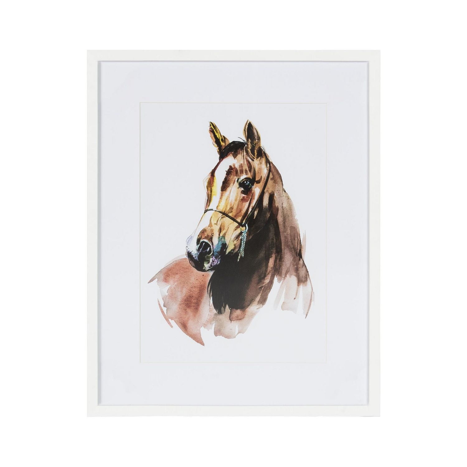 Art encadré avec passe-partout Brown Horse de Hometrends