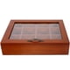 thumbnail image 3 of Soporte de madera para bolsitas de té, estuche de almacenamiento para bolsitas de té, soporte para bolsitas de especias con 12 compartimentos y tapa transparente, 3 of 7