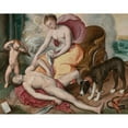 thumbnail image 2 of Maerten De Vos 18x15 Black Ornate Wood Framed Double Matted Museum Art Print Titled - Venus and Adonis, 2 of 5