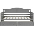 thumbnail image 4 of Harper & Bright Designs Traditional Pine Wood Storage Daybed, Twin, Grey, 4 of 7