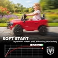 thumbnail image 5 of Qaba 12V Kids Ride on Car, Licensed Dodge RAM 3500 Ride on Toys for Toddlers with Dual Motors, Remote Control, Suspension, Bluetooth and Lights, Red, 5 of 10