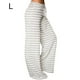 thumbnail image 1 of Sonducket Pantalones de yoga de pierna ancha con cordón de cintura elástica estampado a rayas para mujer Prendas para la parte inferior del cuerpo Gris L Sonducket AP001985-03, 1 of 6