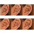 thumbnail image 6 of 14K Gold Plated Adjustable Ear Cuff Jewelry Set, Clip-On Cartilage Earrings for Sensitive Ears, 6 of 9
