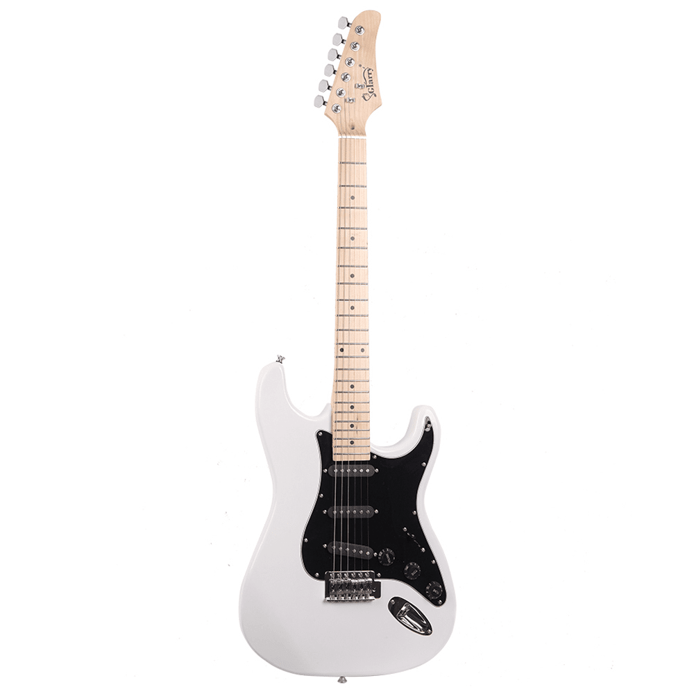 Tcbosik Electric Guitar with Amp for Adults, Beginner Electric Guitar Kit with Bag, Strap, Plectrum, Spanner Tool, Tremolo Bar and Connecting Wire, White