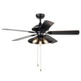 thumbnail image 4 of Upille 3-light Metal 5-blade 52-inch Matte Black Ceiling Fan, 4 of 5