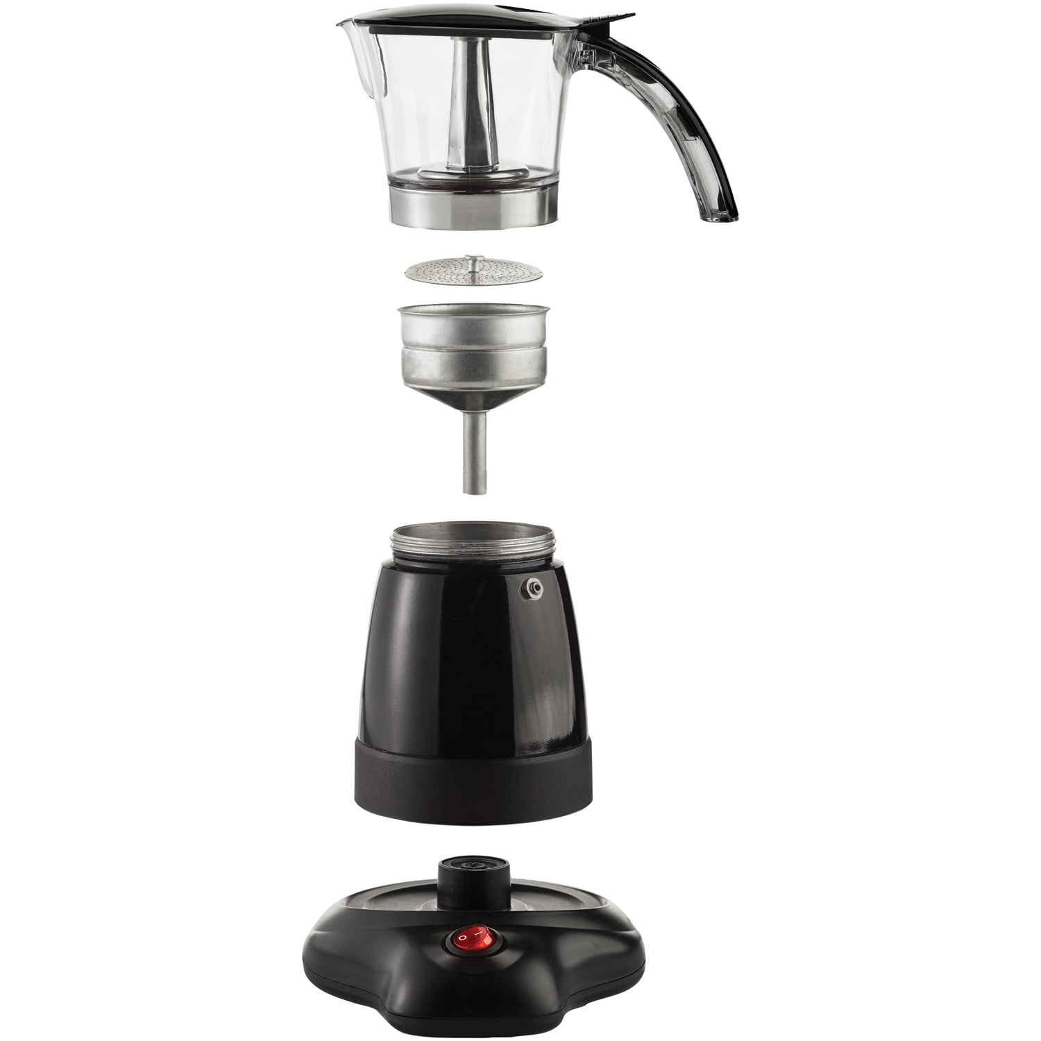 Brentwood, 6-Cup Black Moka Pot Espresso Machine
