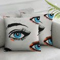 thumbnail image 3 of nygtbtfer Pillow Case Blue Eyes and Lashes Square Cushion Covers Throw Pillow Cover for Couch Sofa Home Bedroom Living Room Decorative Blue White, 3 of 7