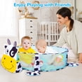 thumbnail image 4 of Vomeast Baby Play Gym, Baby Play Mat with 4 Hanging Toys 30 Balls, Activity Play Mat for Newborn Infant Toddler Age Group 0 to 36 Months (Cartoon Cows), 4 of 8
