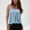 Blue, variant on ITSAME Womens Tank Tops, Pleated Front Spaghetti Strap Solid Summer Causal Blouses Black 2XL