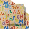 thumbnail image 2 of RUSPEPA Kraft Wrapping Paper Roll - Mini Roll - Colorful Cartoon Letters Design Great for Baby Boy or Neutral Gift Wrapping, Kids' Birthday Party and Baby Shower - 17 Inches X 32.8 Feet, 2 of 7